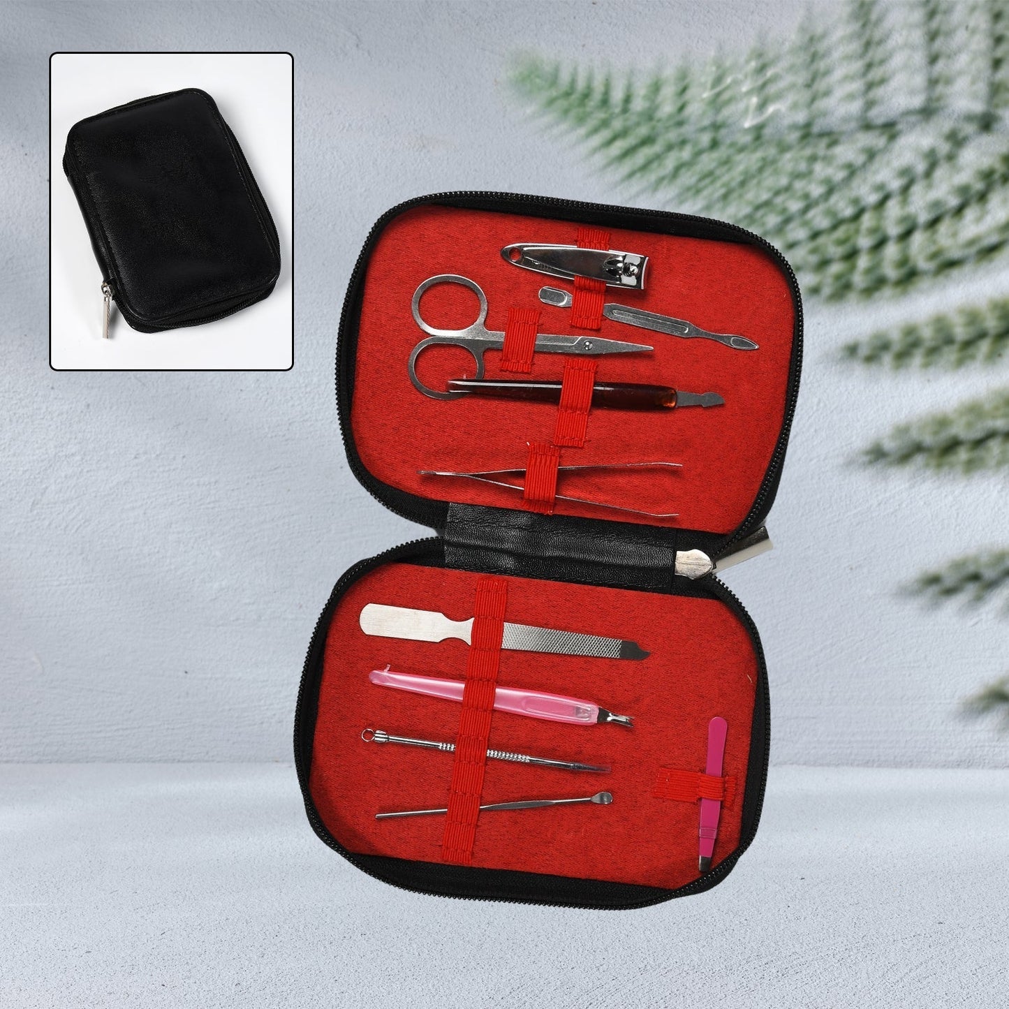 1268 Manicure Pedicure Kit Steel Kit Stainless Steel Manicure Kit Professional Grooming Care Tools For Men & Women Care (10 tool )