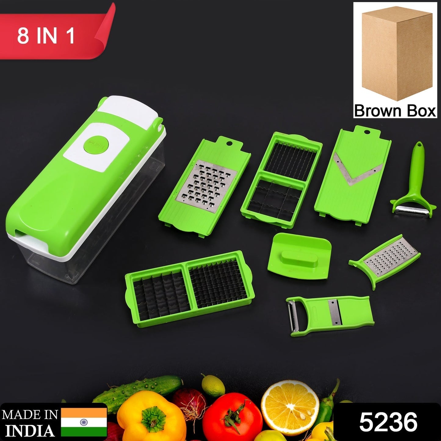5236 8 in 1 Multi-Purpose Vegetable and Fruit Chopper nicer dicer