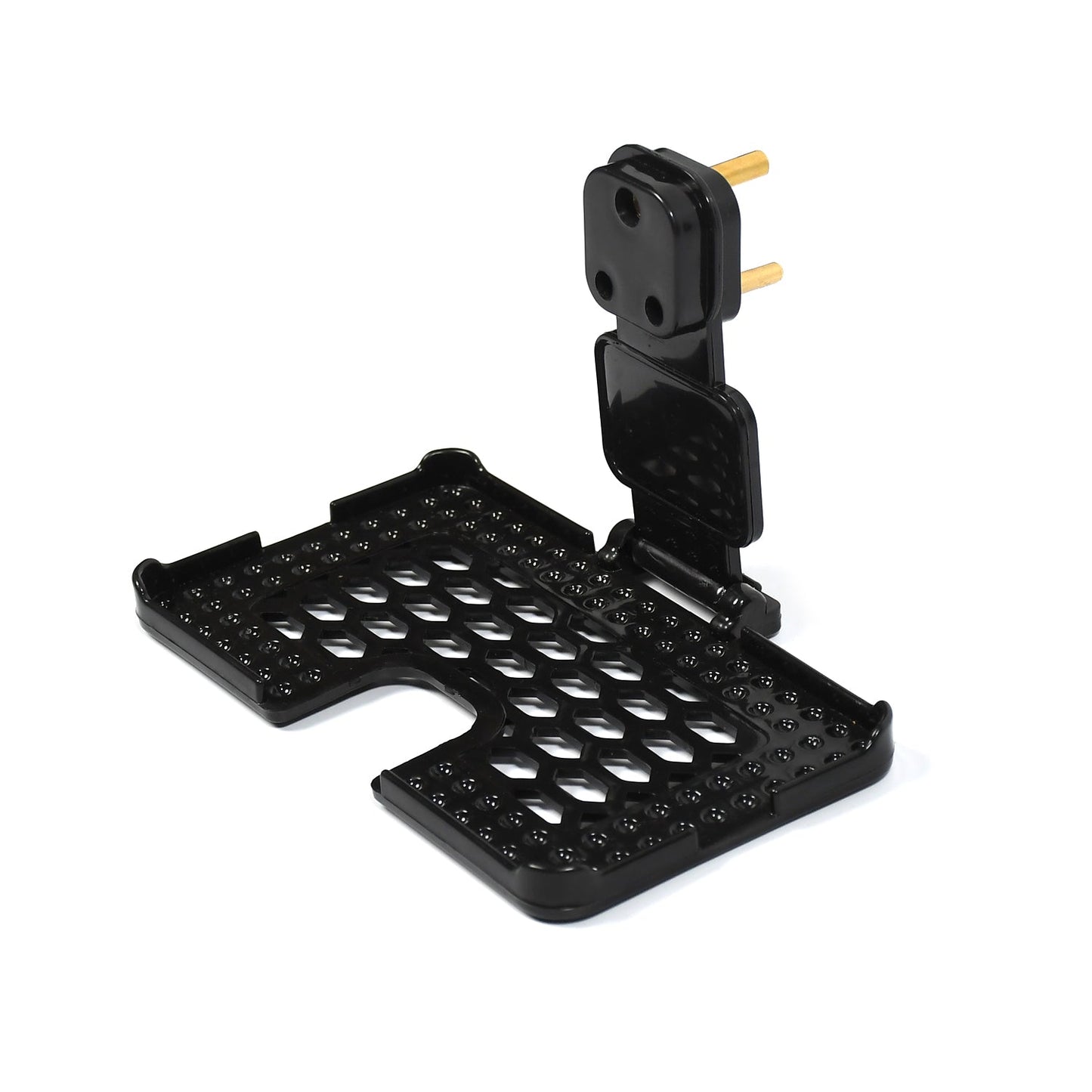 6496B Multi-Purpose Wall Holder Stand for Charging Mobile Just Fit in Socket and Hang ( Black )