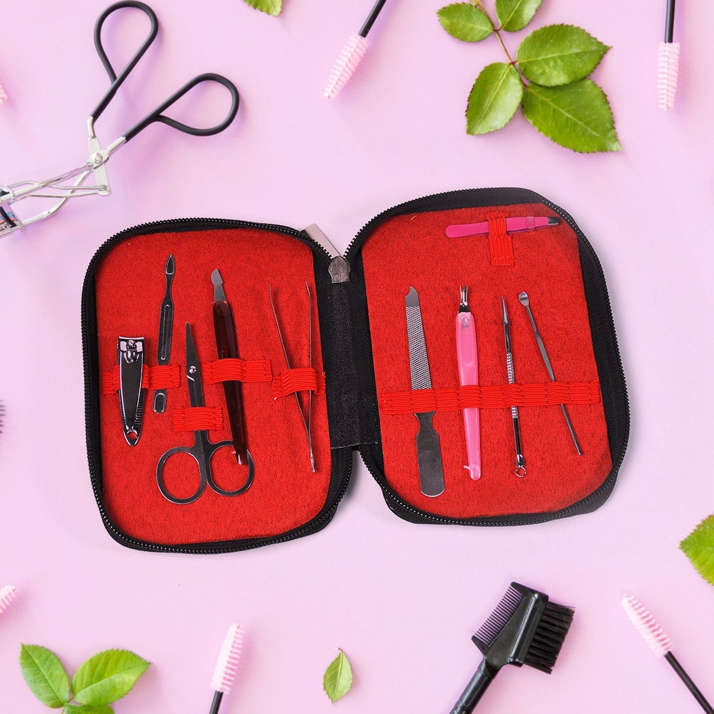 1268 Manicure Pedicure Kit Steel Kit Stainless Steel Manicure Kit Professional Grooming Care Tools For Men & Women Care (10 tool )