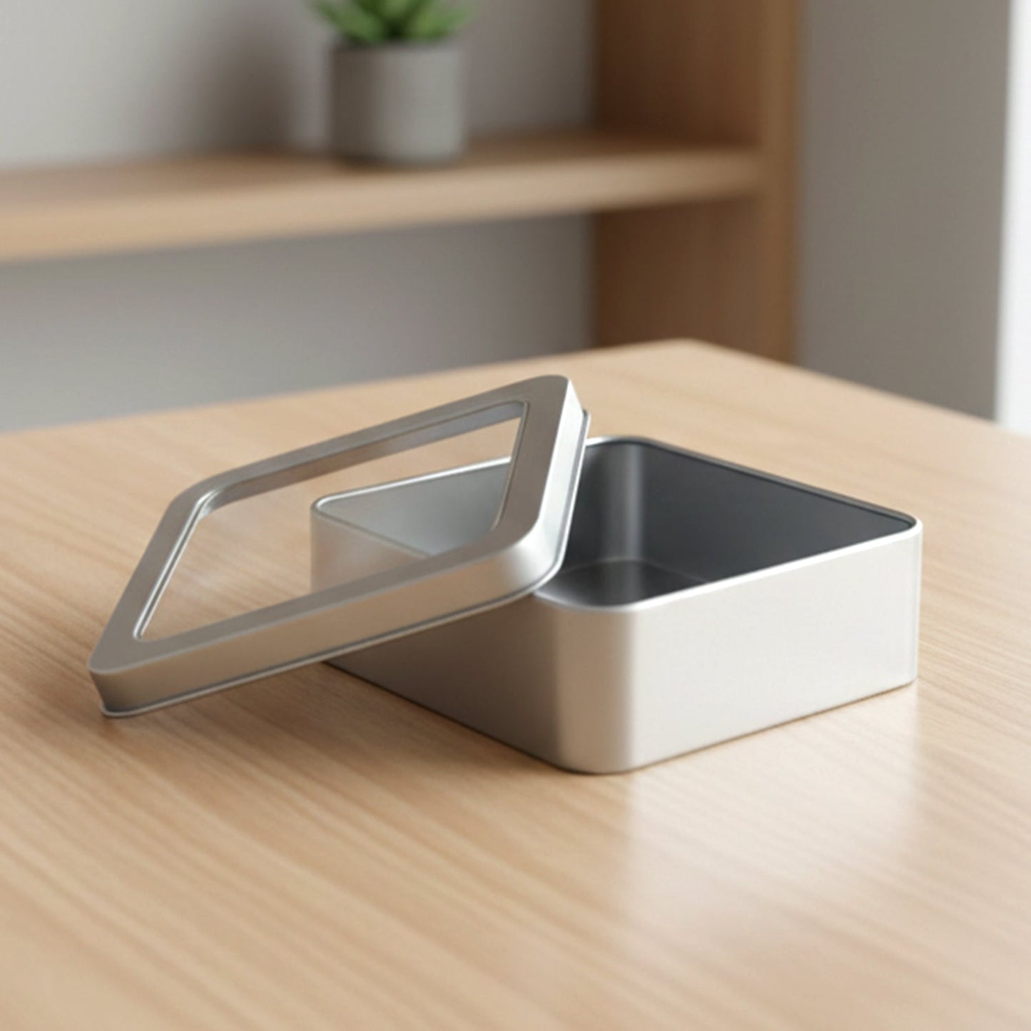 Stylish metal storage tin for organizing small items