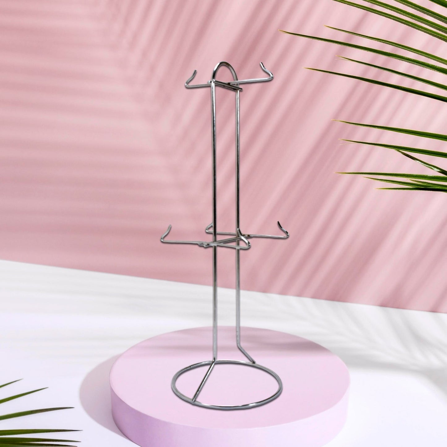 5251 Stainless Steel Kitchen Size Cup Stand Steel Cup Stand with 6 Hooks for Cups