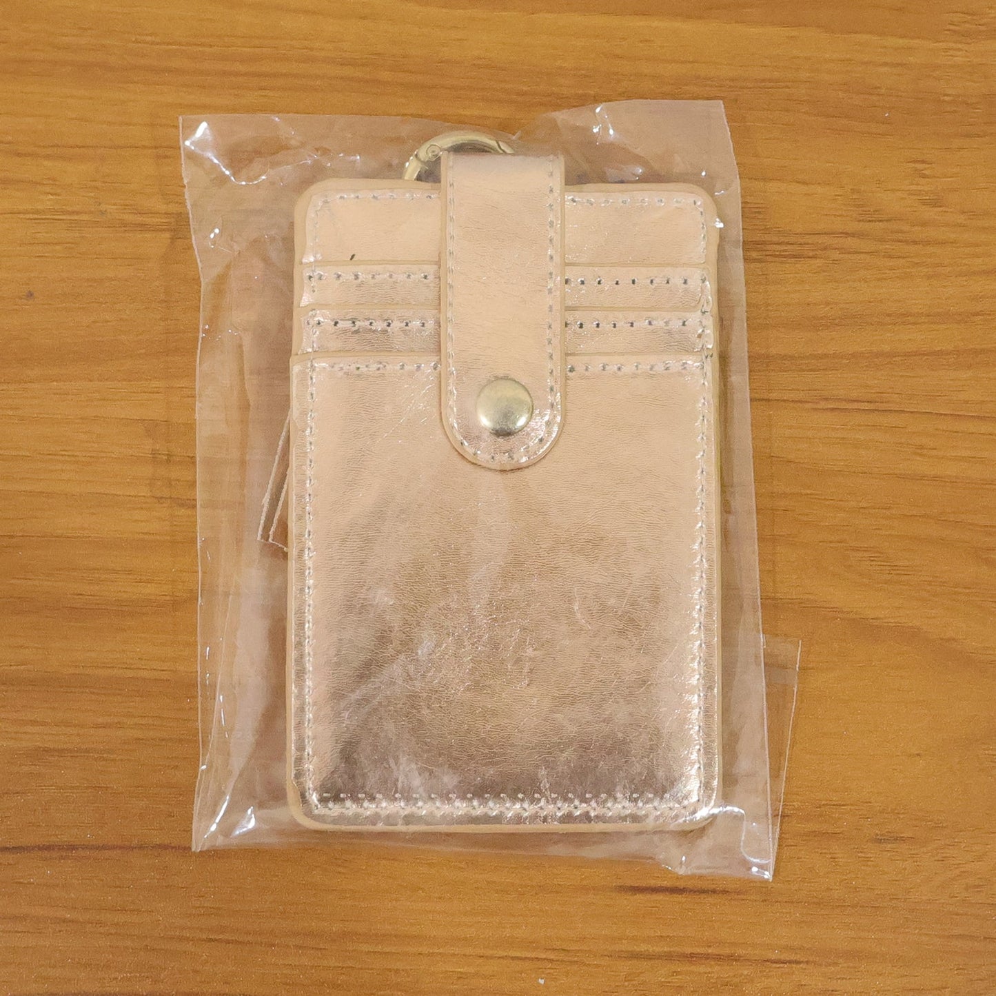 PU Leather wallet with cards and neck lanyard