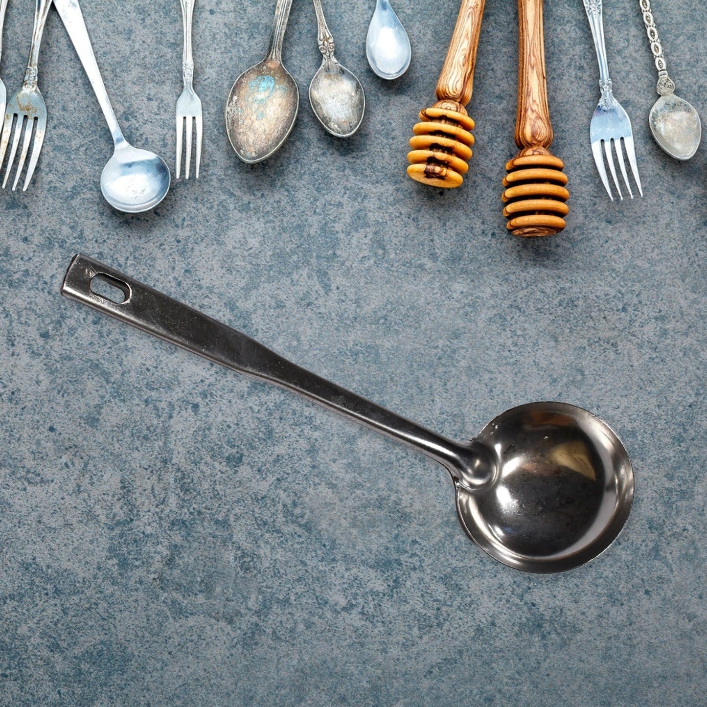 7002 Stainless Steel Kitchen Cooking Ladles, Serving Spoons Set of (1).