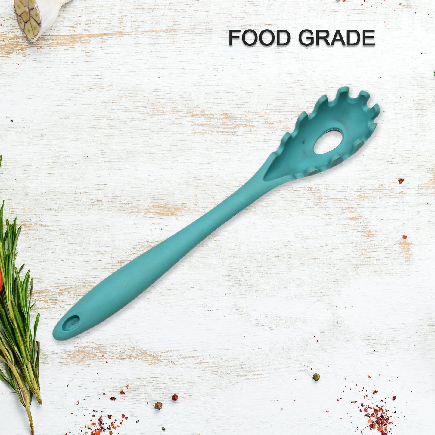 5398 Pasta Fork High Heat Resistant Hygienic One Piece Design, Spaghetti Strainer & Server Spoon Pasta Forks