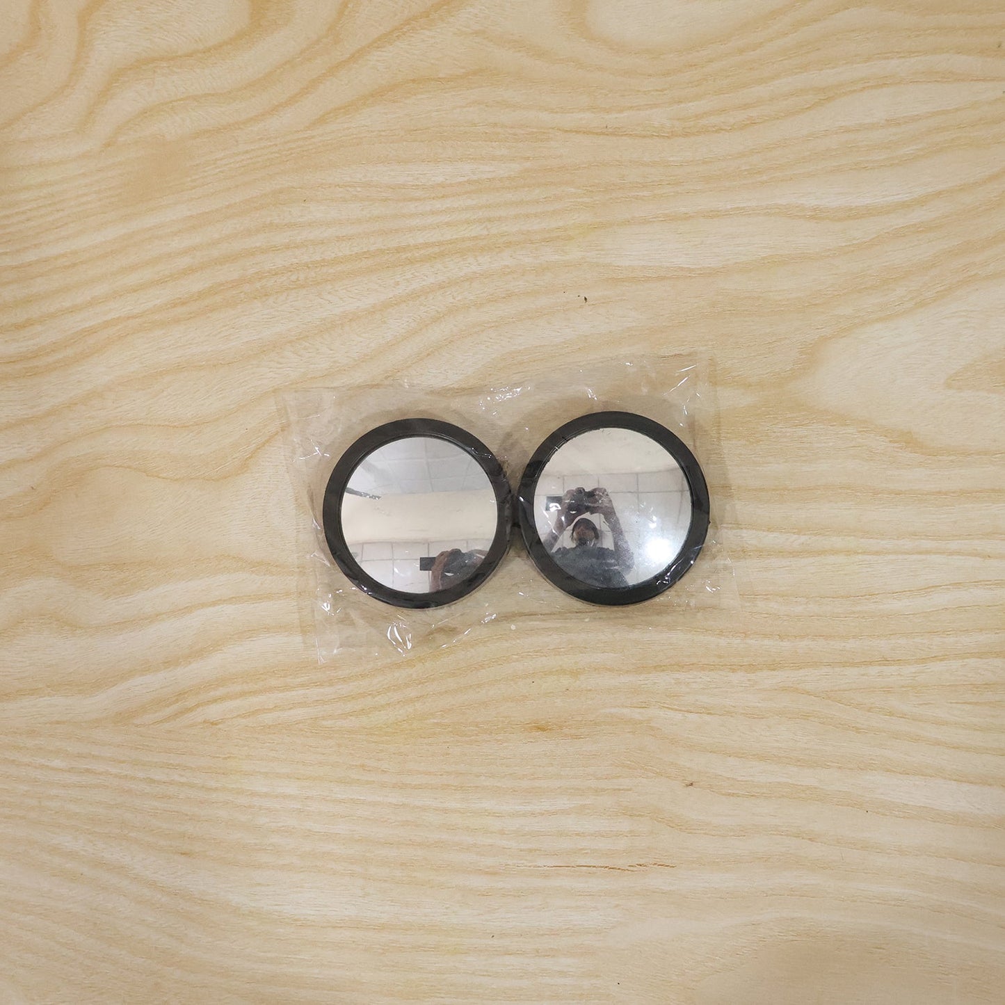 Car with installed 360° adjustable blind spot mirrors