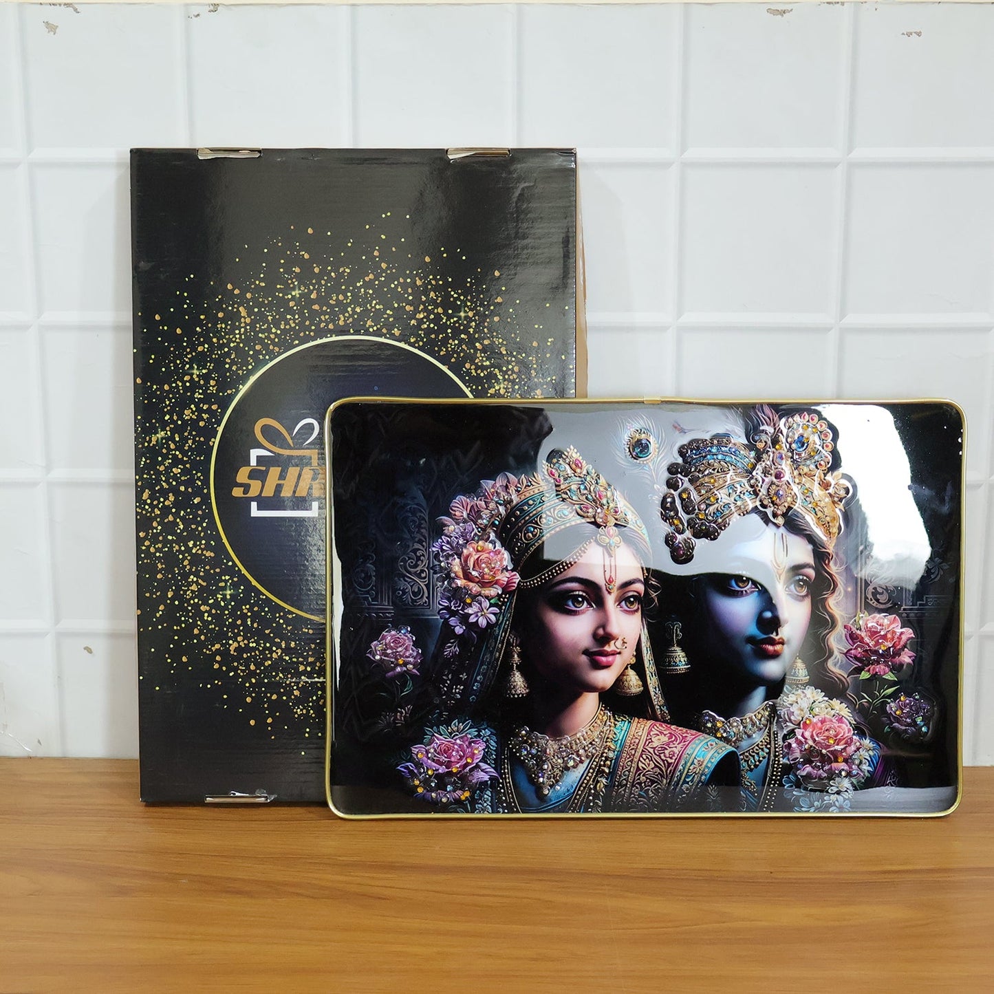 Premium Radha Krishna religious wall decor for auspicious spaces
