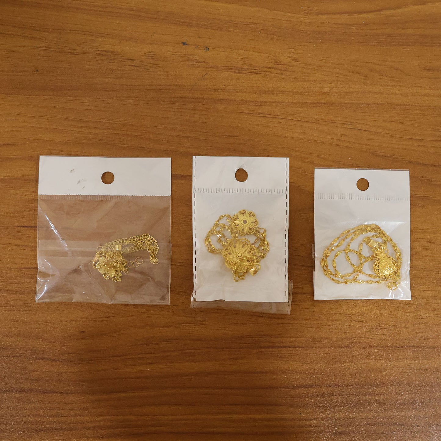 Traditional pendant necklace with gold finish for festive occasions