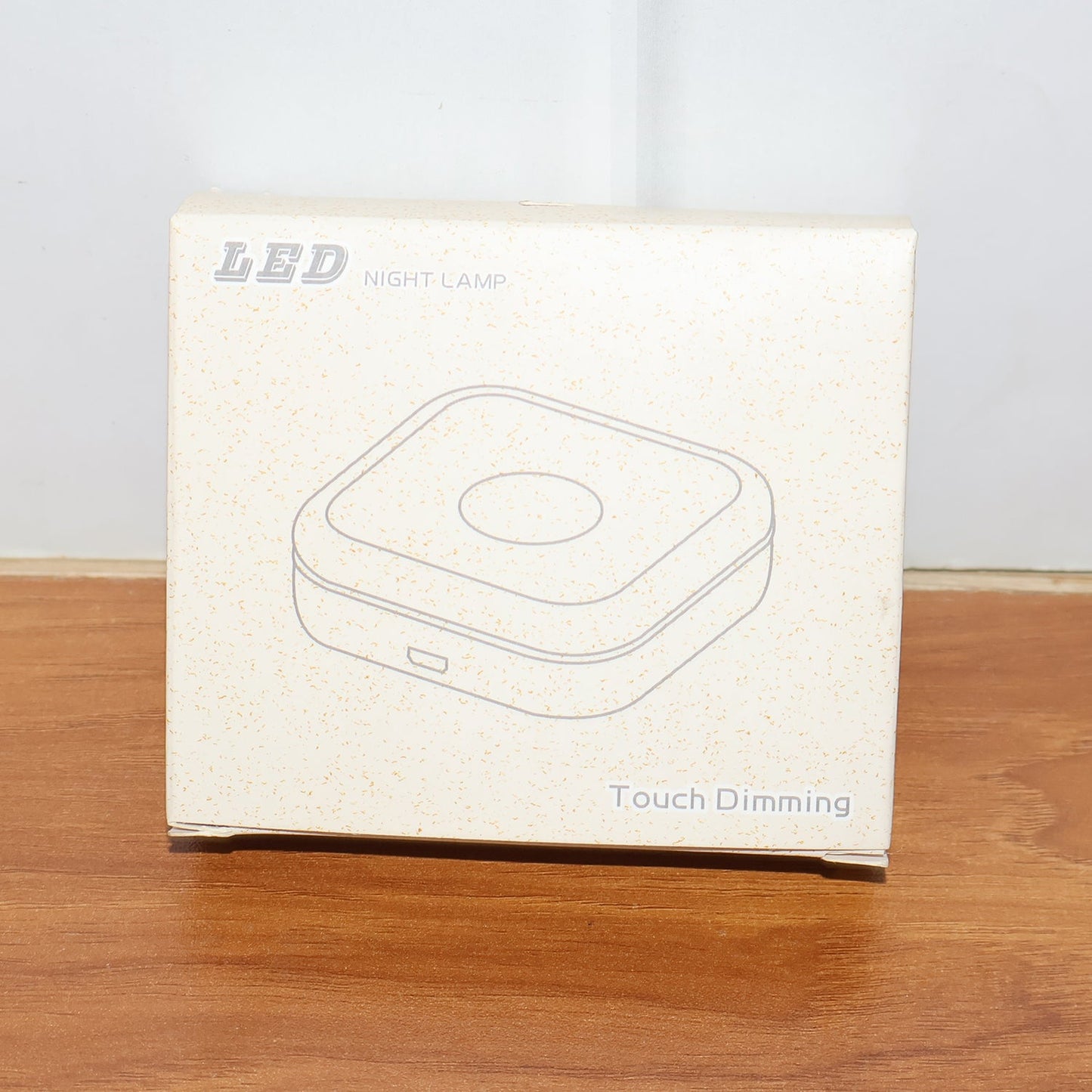 LED night lamp lit in cozy room setting providing ambient light