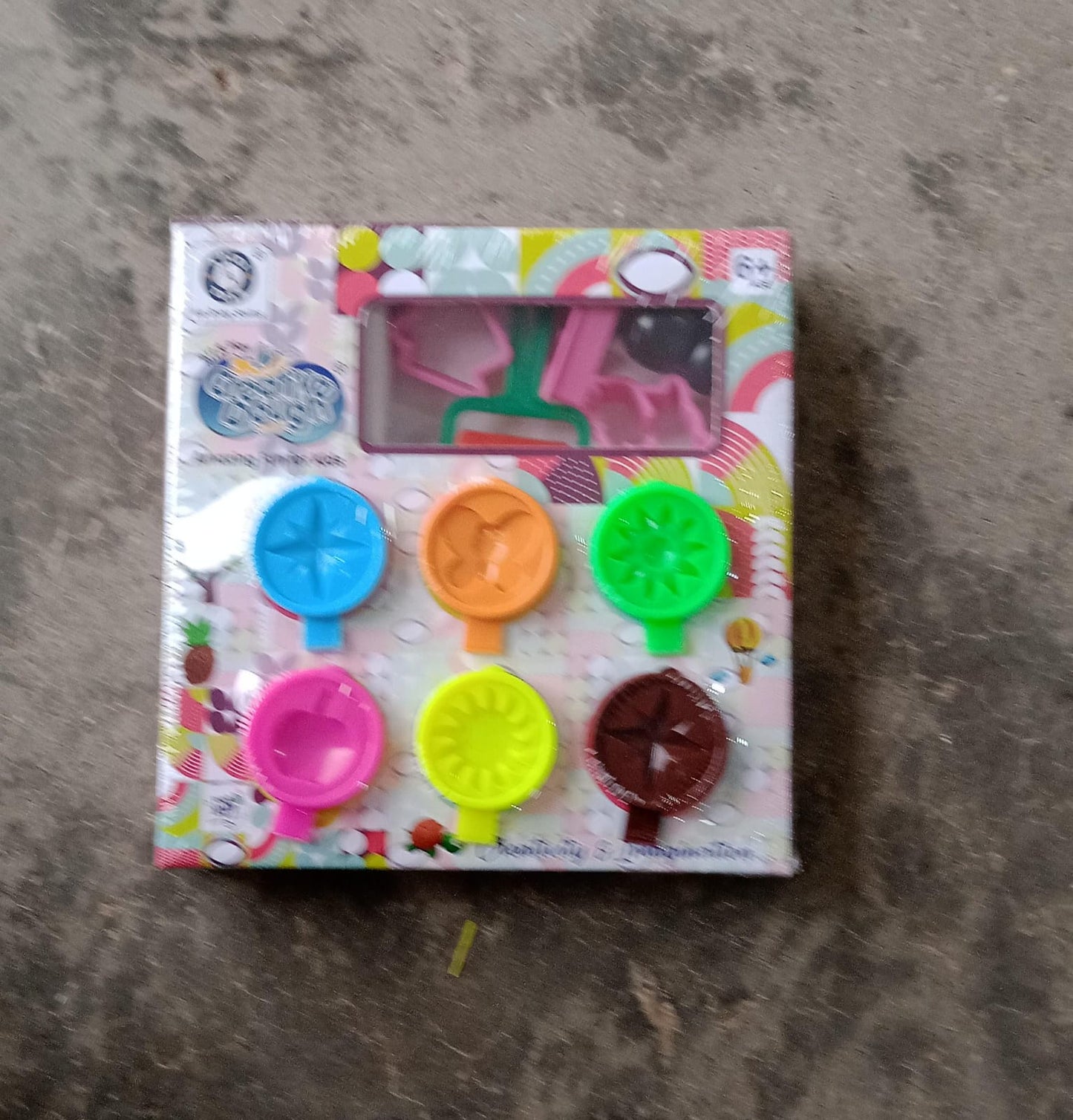 Brightly colored clay for kids, encouraging sensory development.
