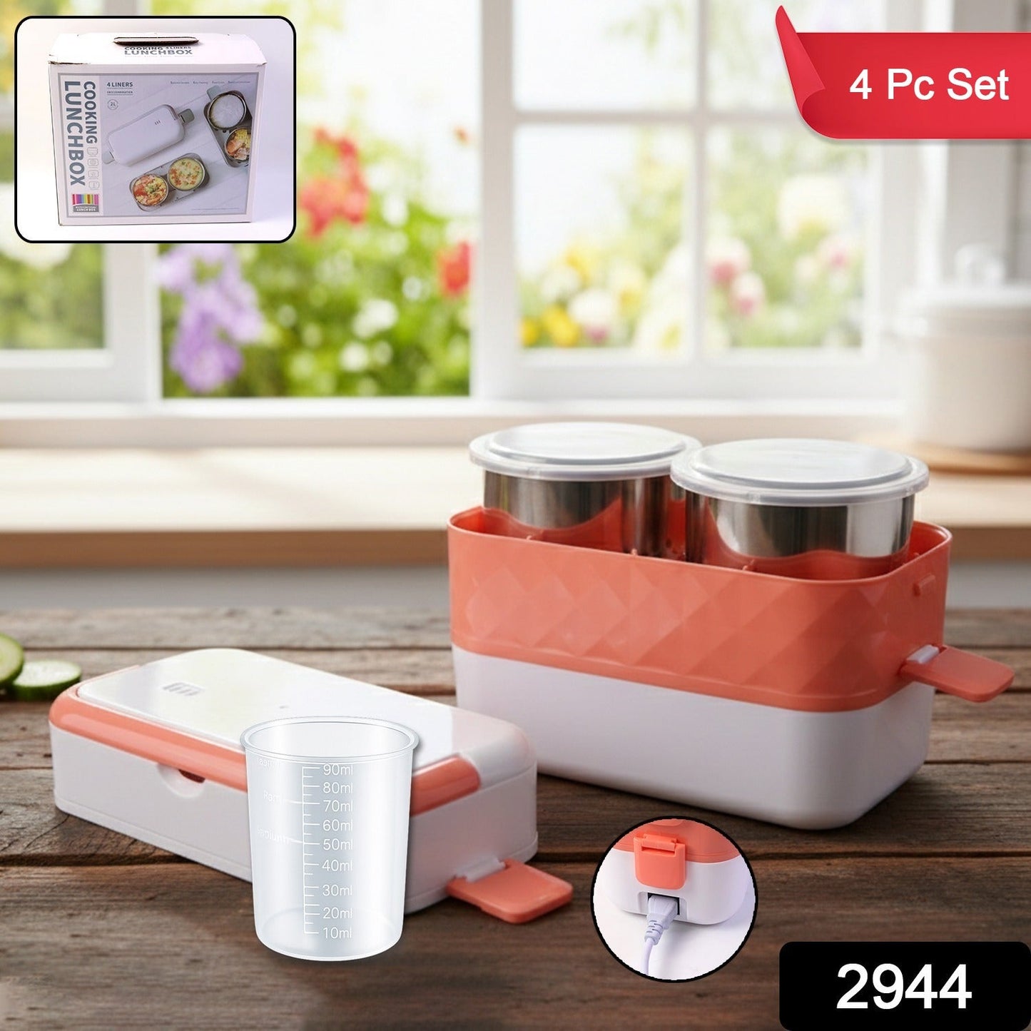 Portable electric warmer lunch box for office and travel use