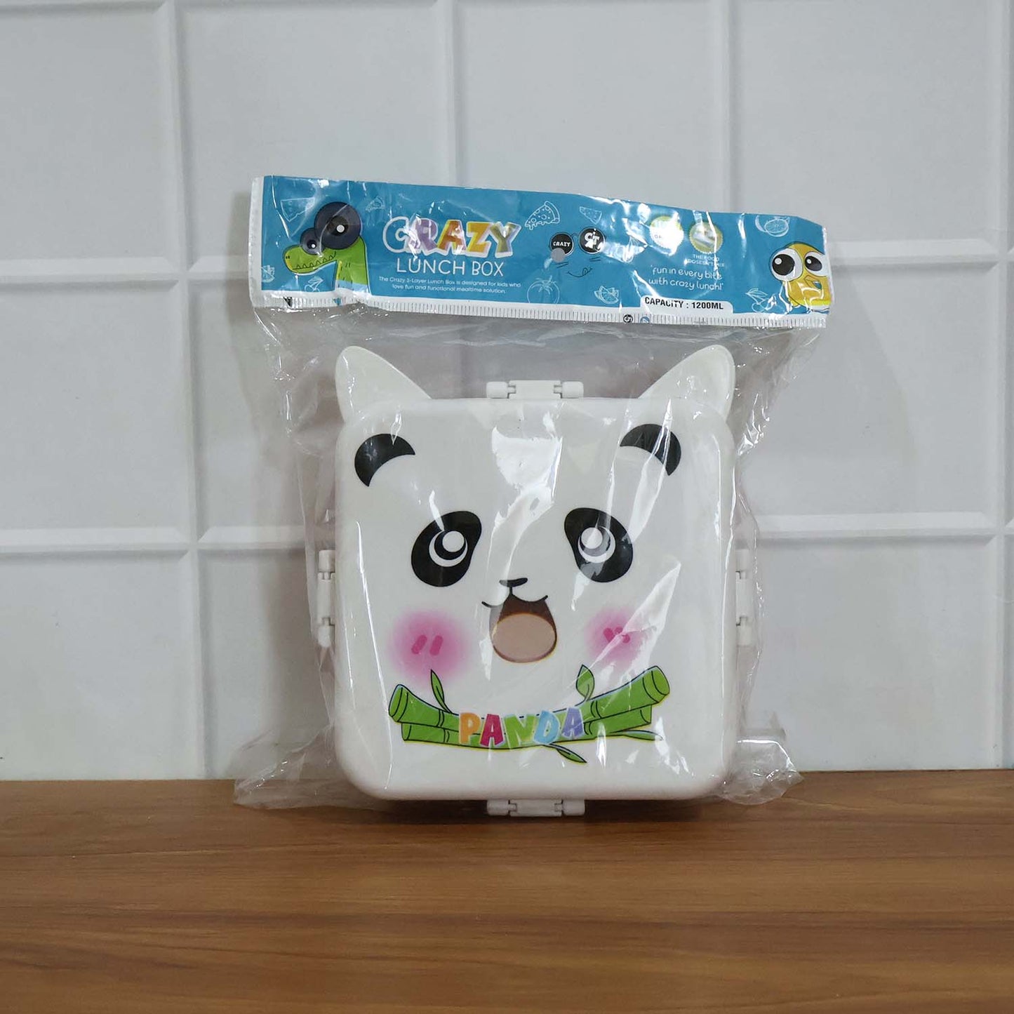 School tiffin box with panda design for children