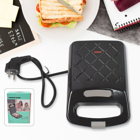 ChefMates Sandwich Maker with non-stick plates, ready to use.