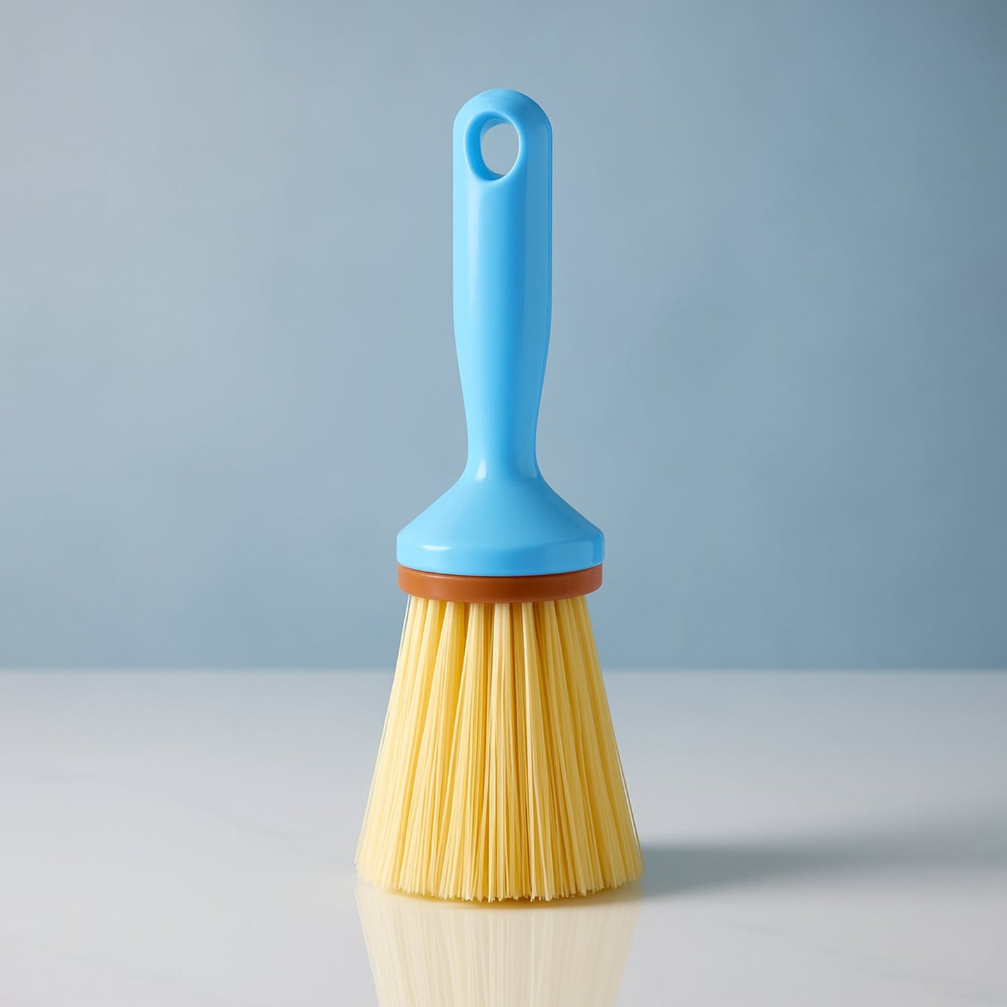 Short handle plastic cleaning brush with sturdy bristles
