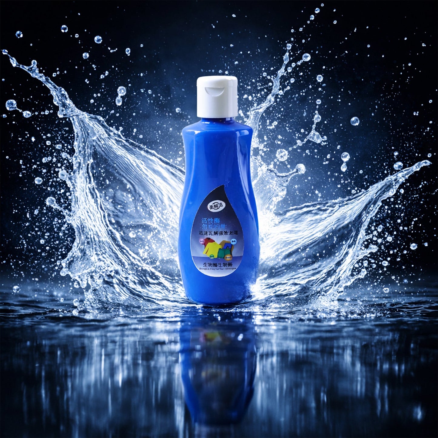Bottle of liquid stain remover for clothes