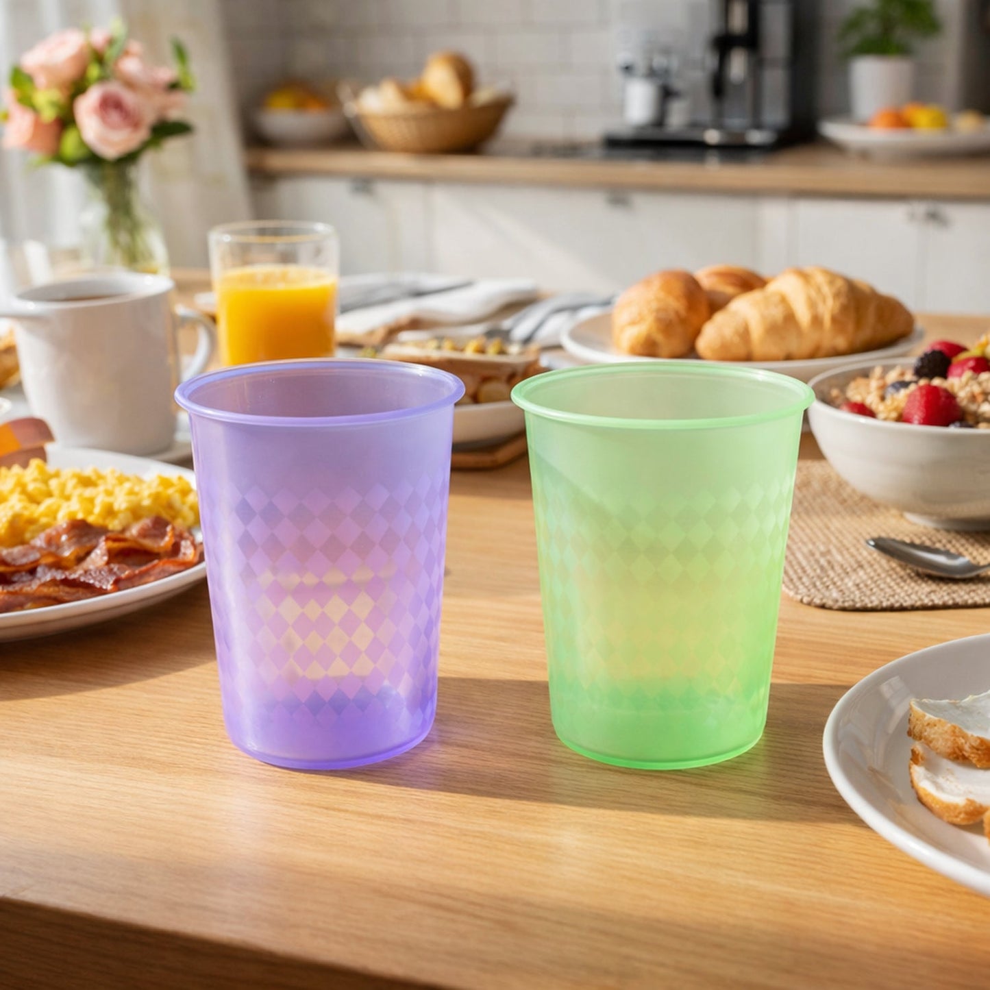 Unbreakable plastic glass set for outdoor activities