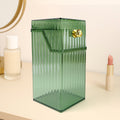 Square transparent plastic storage box with flip lid dustproof organizer India