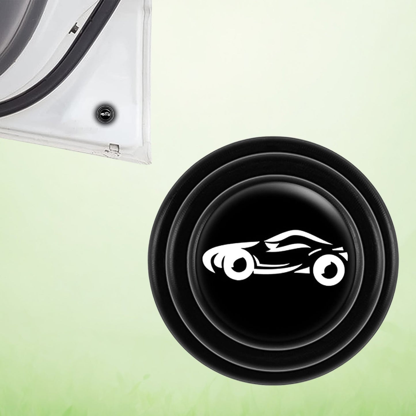 Car door protection sticker effectively preventing a dent from a minor impact.