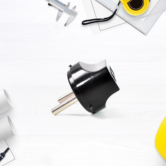 Black 2 Pin Plug Adapter converting universal plug to Indian socket