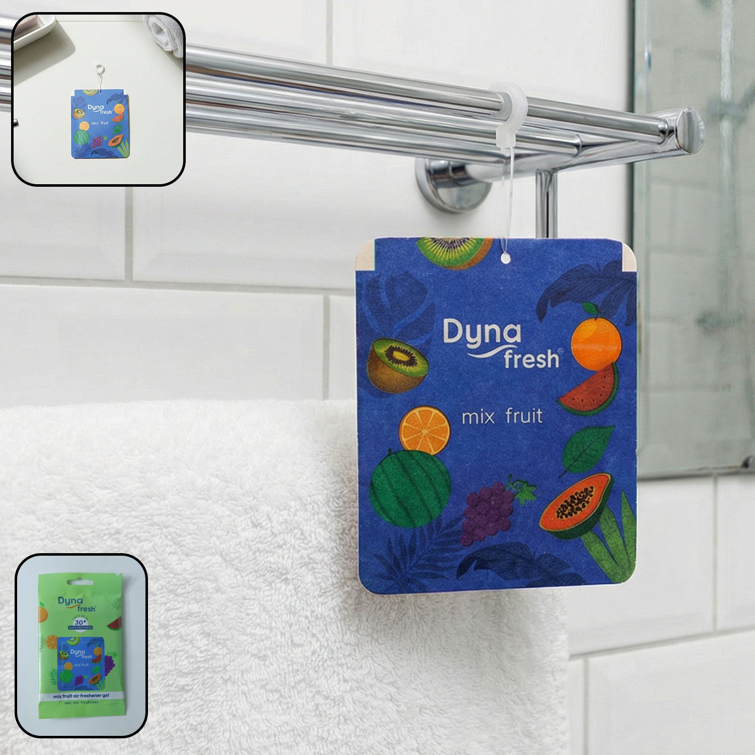 Dyna fresh mix fruit hanging air gel ensuring fresh indoor spaces