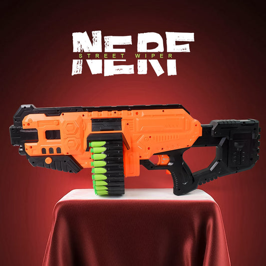 Front view of the Street Viper toy gun with soft bullets, ready for action.