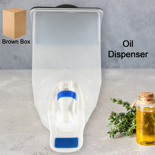 Wall mounted oil dispenser bottle, 1100ml capacity, installed in a modern kitchen.