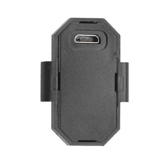 Compact LED strobe light illuminating in vibrant multi-colors for enhanced visibility.