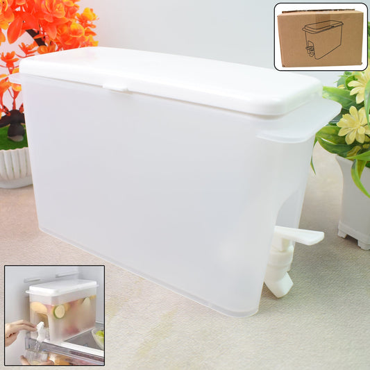 3.5 Litre water dispenser jug with easy-pour faucet, filled with refreshing cold water.