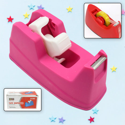 Ergonomic plastic tape dispenser ready for packaging tasks.
