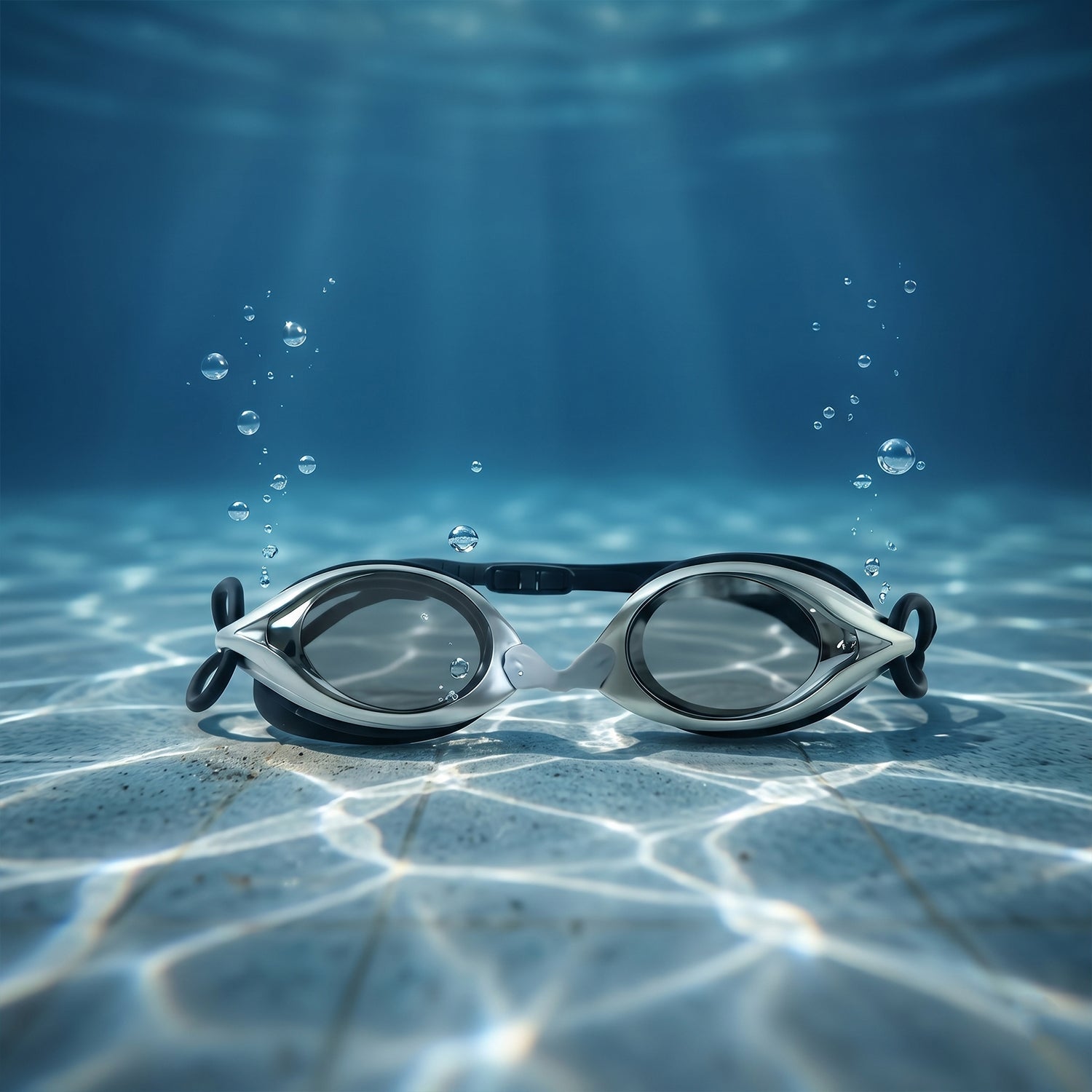 Flexible strap goggles for kids' swimming