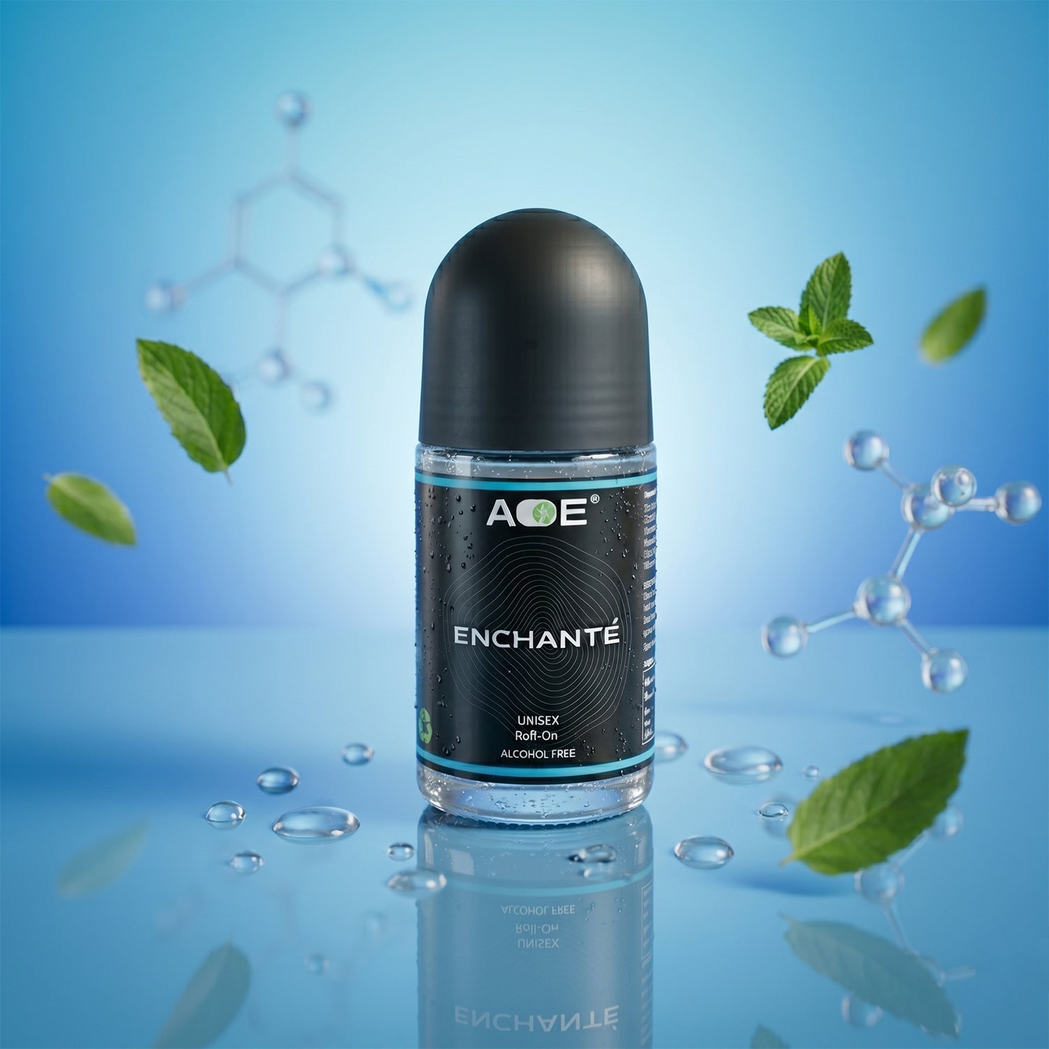 AOE Premium Long Lasting Unisex Roll-On Deodorant Body Fragrance (1 Pc, 50 ML / Blue)