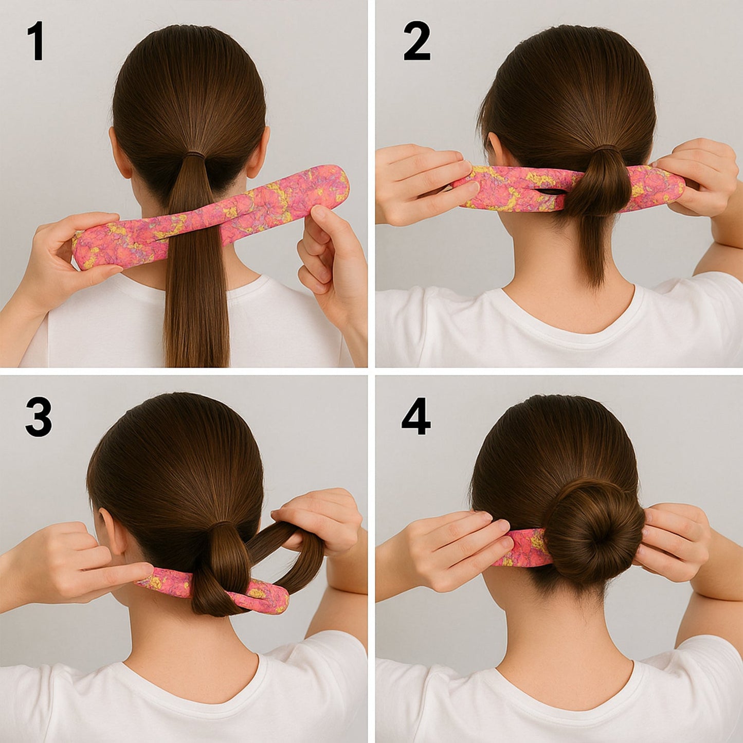 Close-up of a soft fabric Knotted Wire Headband, emphasizing its comfortable texture.