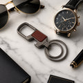 Premium Stylish Metal Key Holder with Safety Lock Clip Keychain (1 Pc)