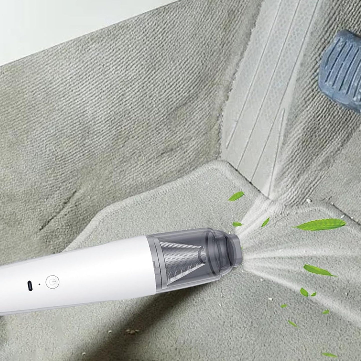 Compact cordless handheld vacuum cleaner ideal for keyboards and electronics cleaning