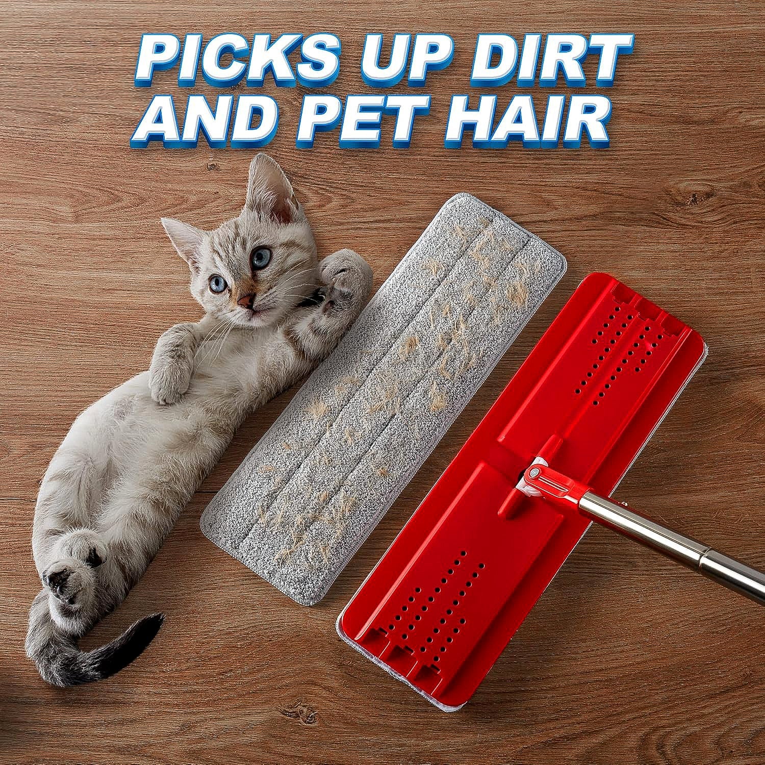 Wet and dry cleaning microfiber mop pad refill suitable for multiple surfaces