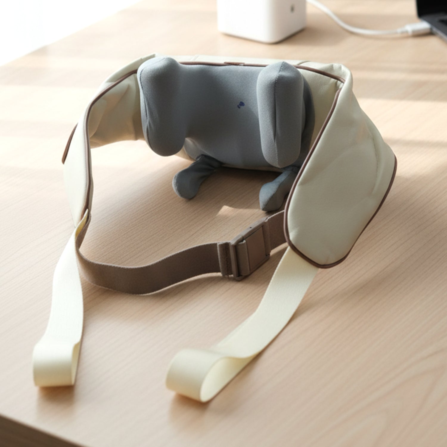 Person wearing Neck & Shoulder Massager Belt for muscle relaxation