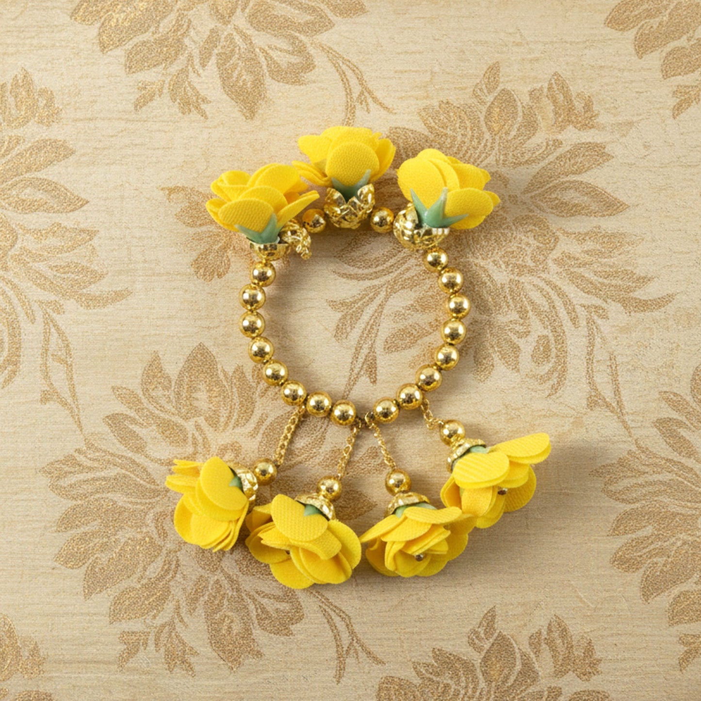 Vibrant handmade Haldi Kada bracelet for rituals