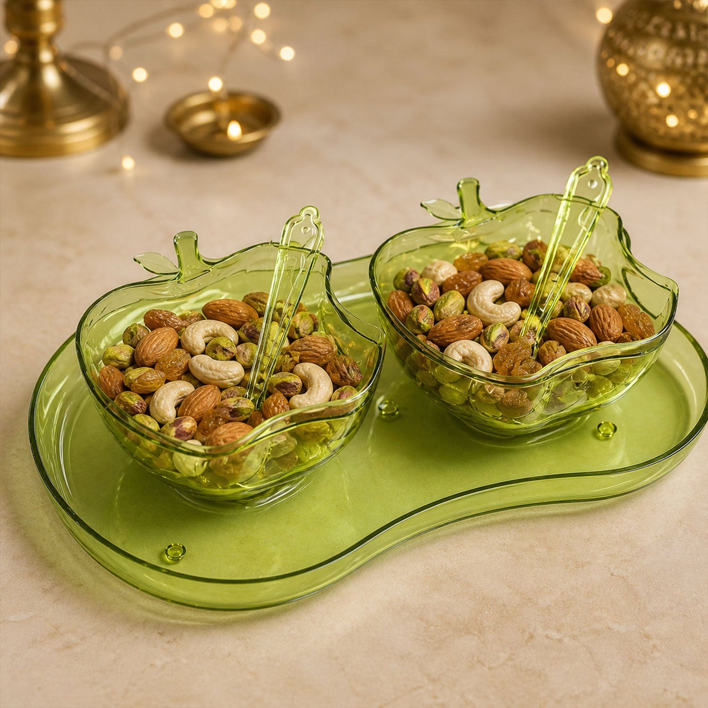 Apple Shape Serving Set – 2Pc Dinnerware | Indo Glow