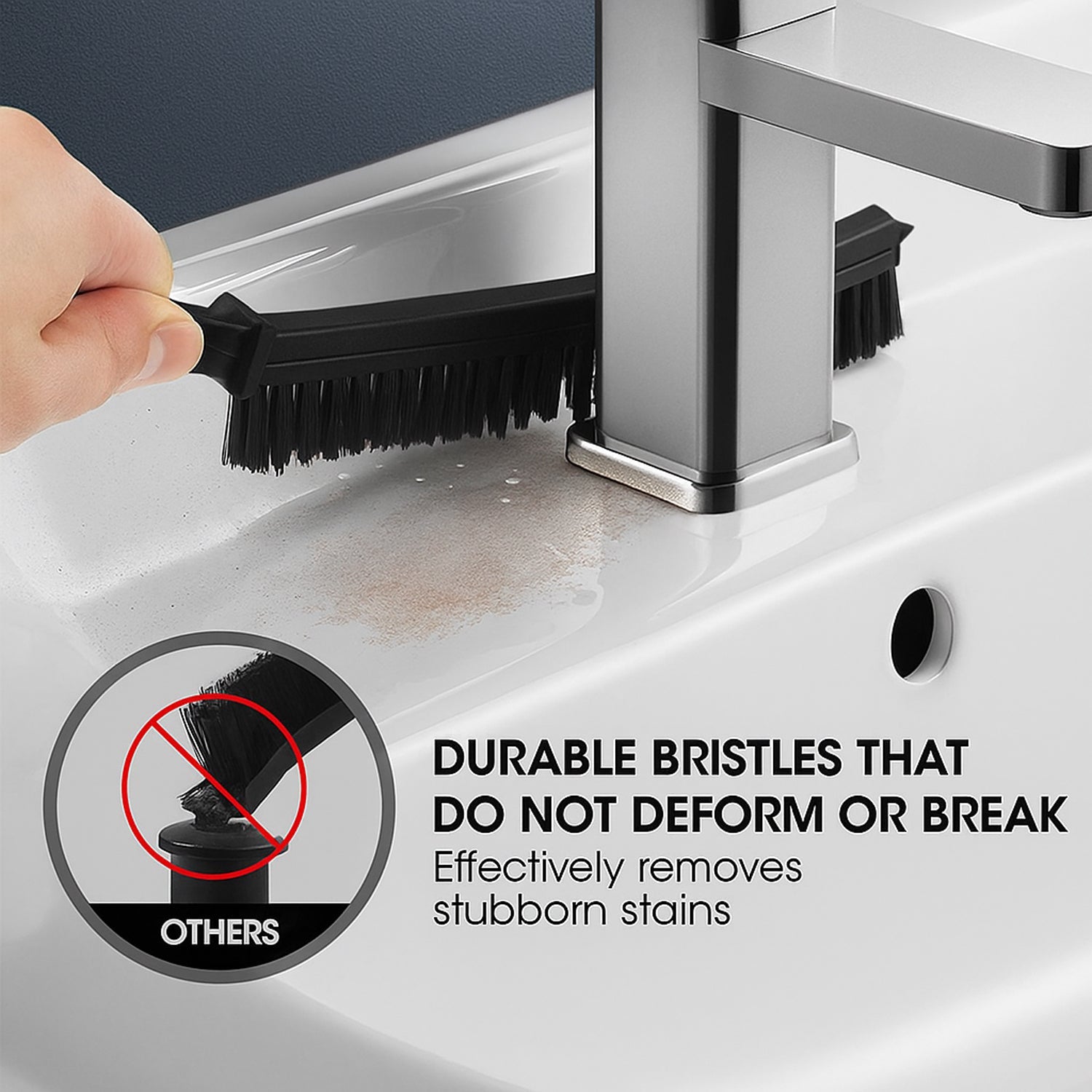 Lightweight cleaning brush set ideal for bathroom, kitchen, and balcony corners