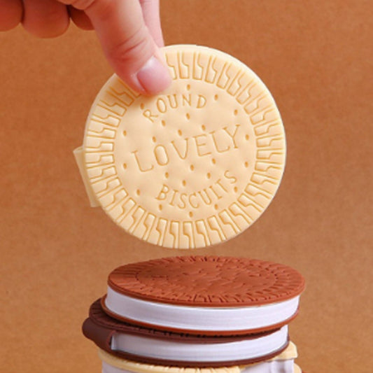 Round chocolate-scented diary notebook for writing practice.