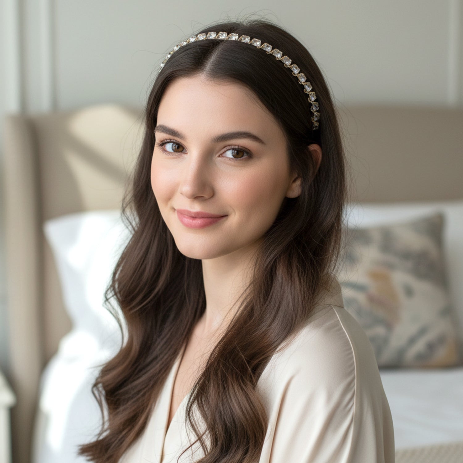 Stylish hair accessory featuring pearl and bead details