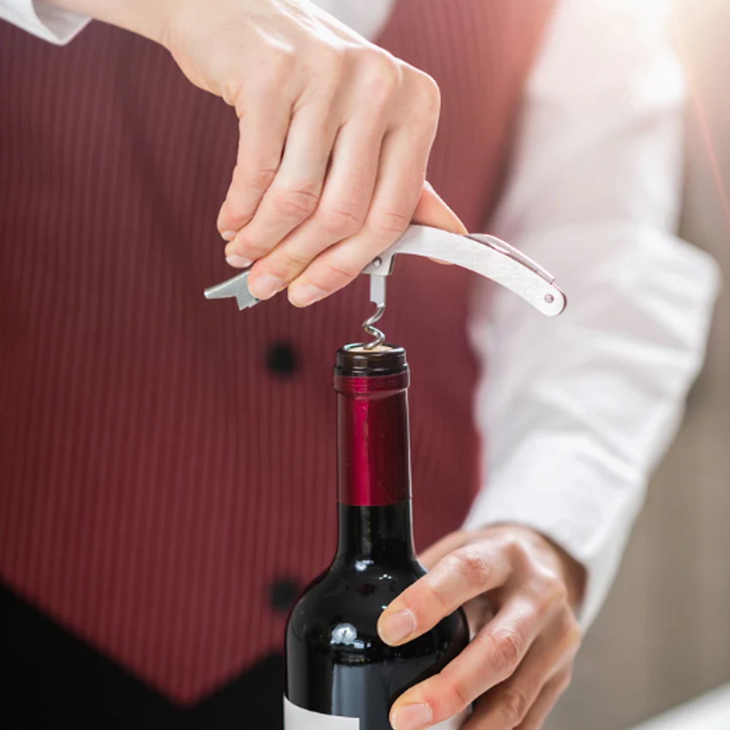 Wine bottle shape bar accessory set ideal for home use