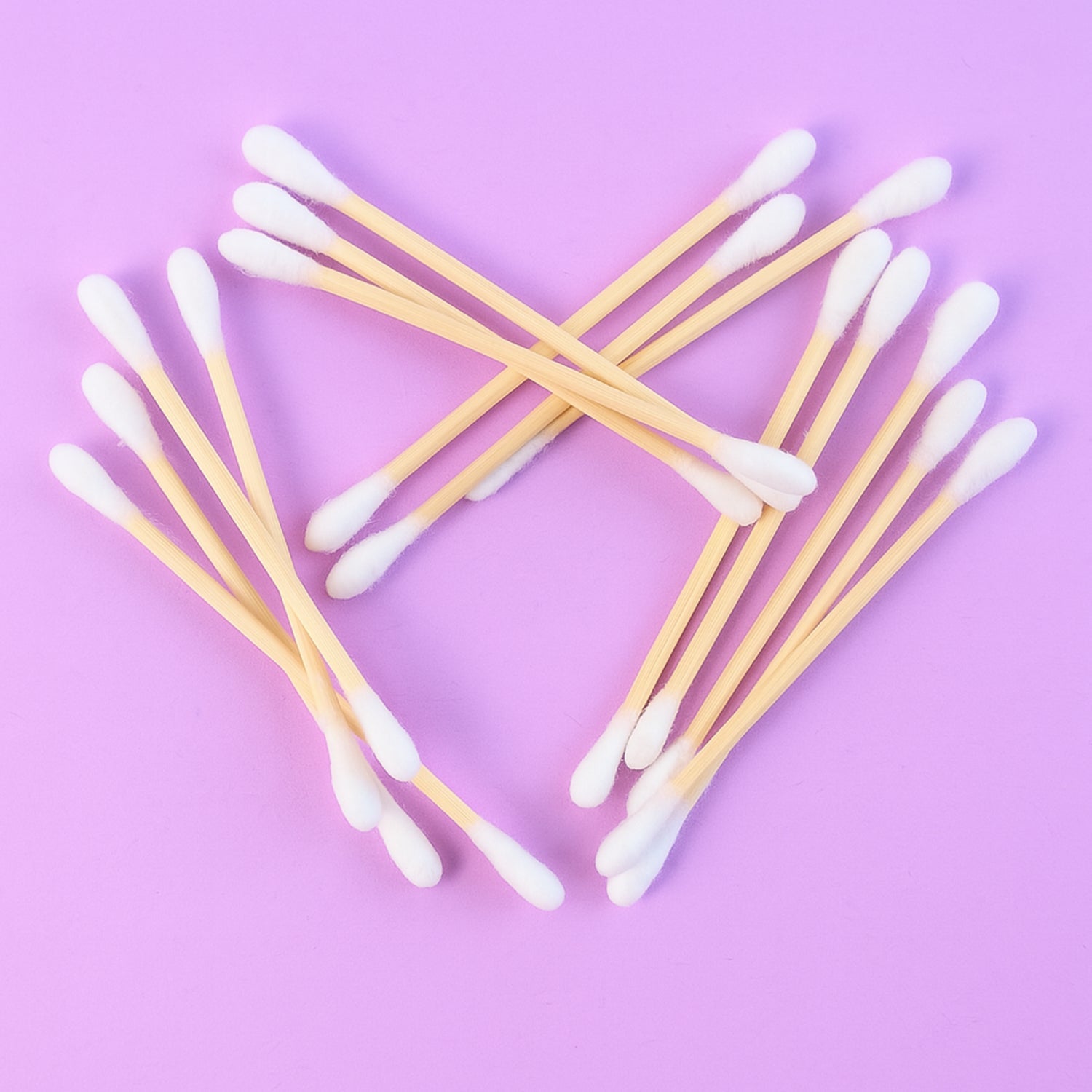 Compostable cotton swabs with biodegradable wooden sticks