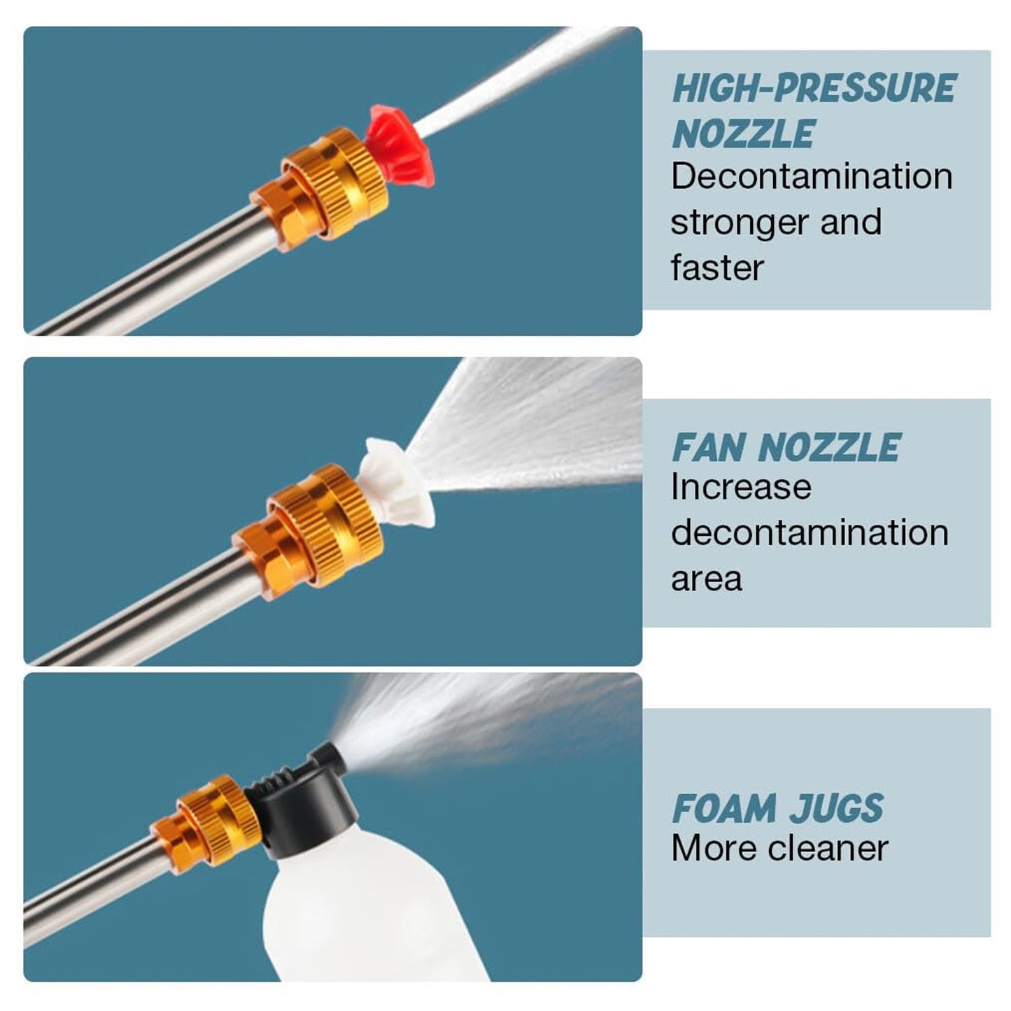  wireless car washer gun in use for vehicle cleaning