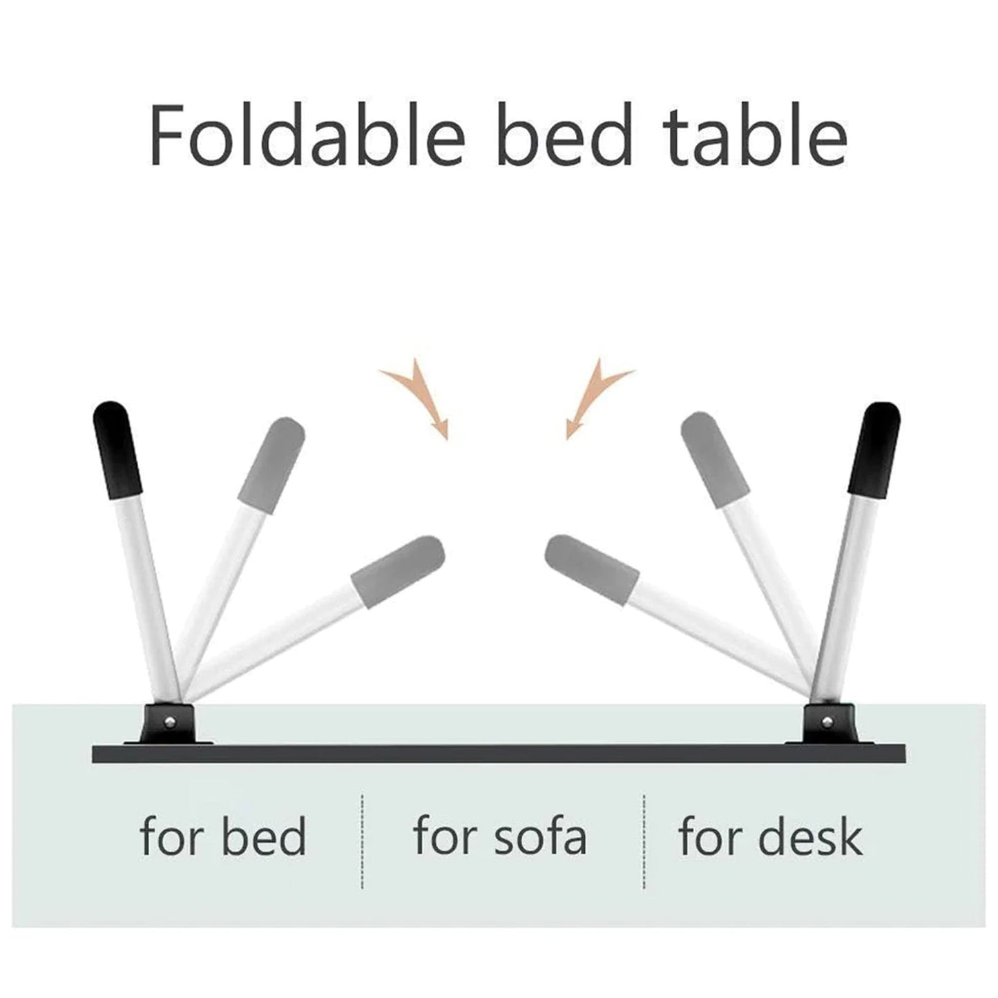 Individual using the portable bed desk for reading a book and taking notes in a relaxed setting.