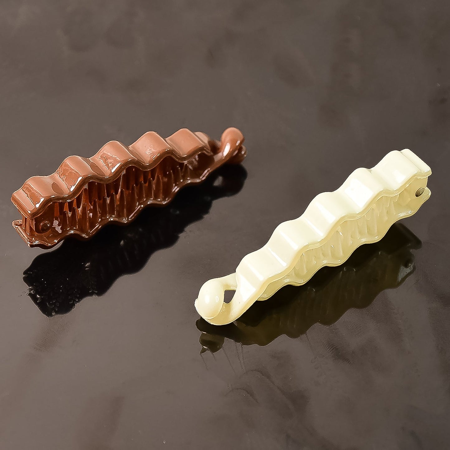 Plastic hair claw clip with strong grip for updos and ponytails