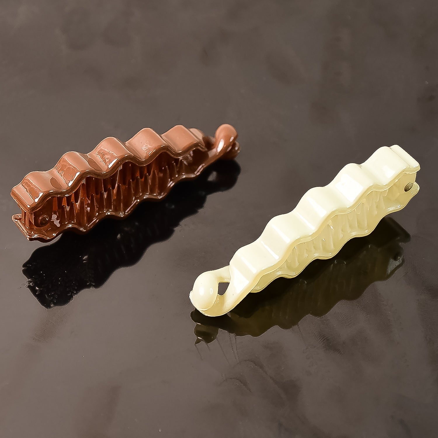 Plastic hair claw clip with strong grip for updos and ponytails