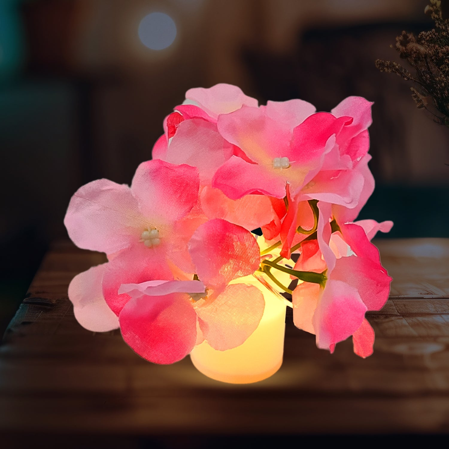 A single LED mood light, resembling a blooming flower, adding aesthetic charm to any room.