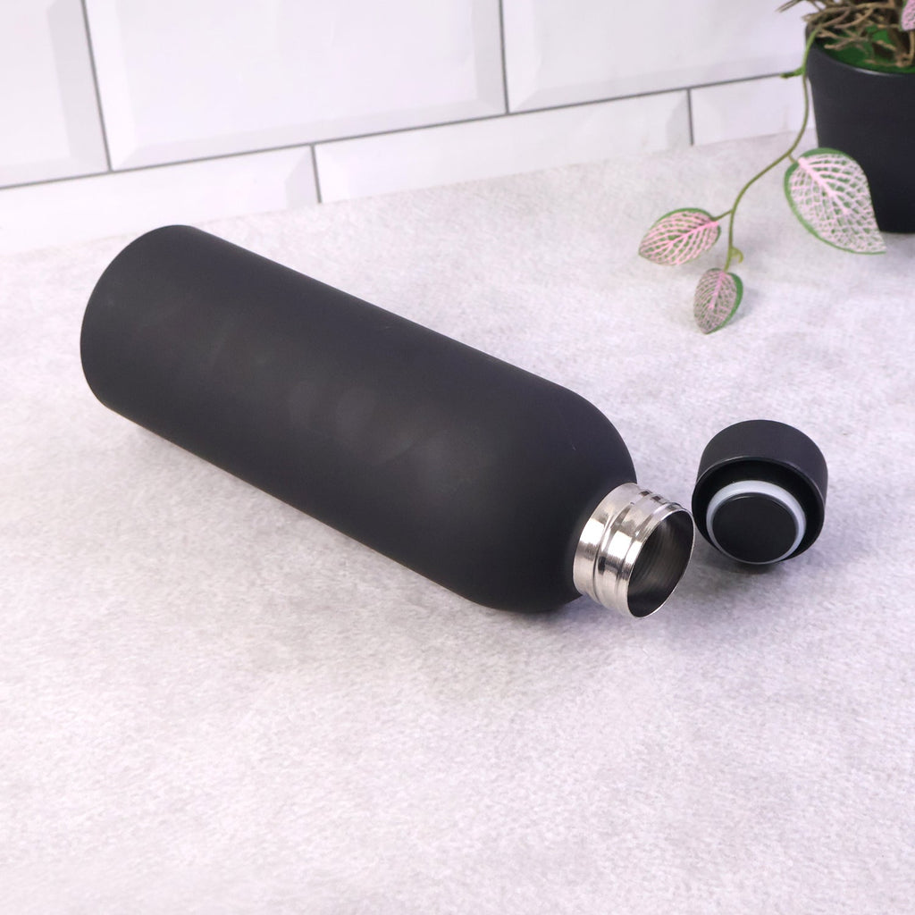 Customize Stainless Steel Double Wall Vacuum-Insulated Drink Water (Black / 500 ML Approx)