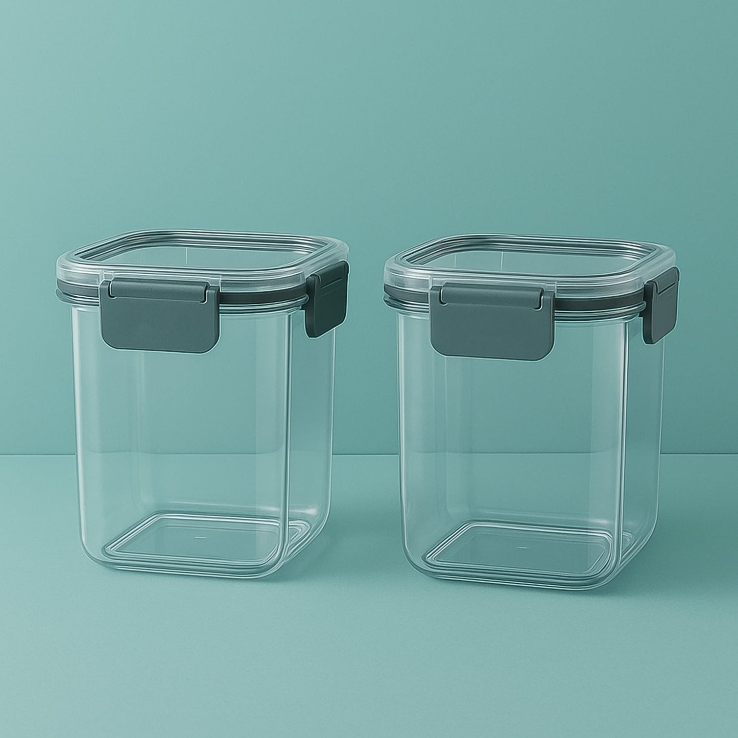 Empty Apex airtight food storage containers ready for use